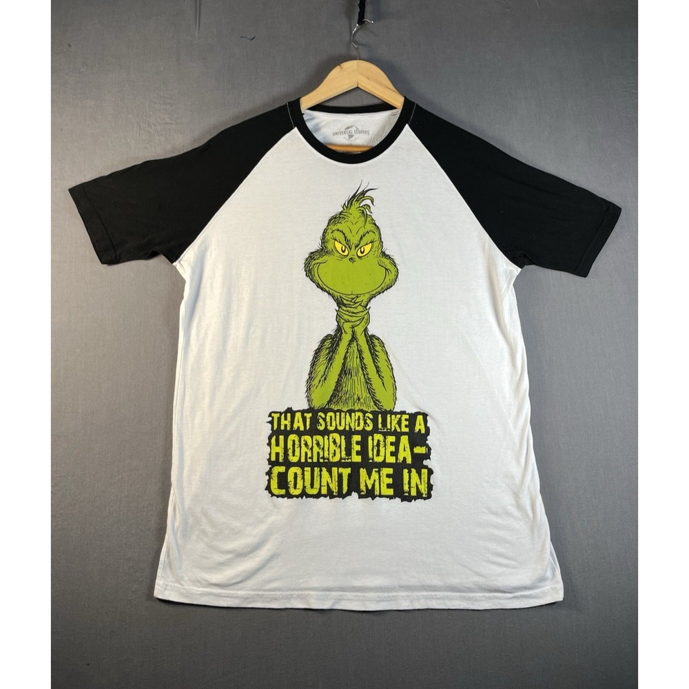 Universal Studios Dr Seuss Count Me In Ringer T-shirt Men L